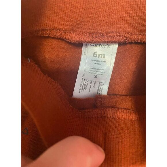 Baby Joggers 6 Months Unisex Brown Triangle Pattern Pants - Picture 2 of 2